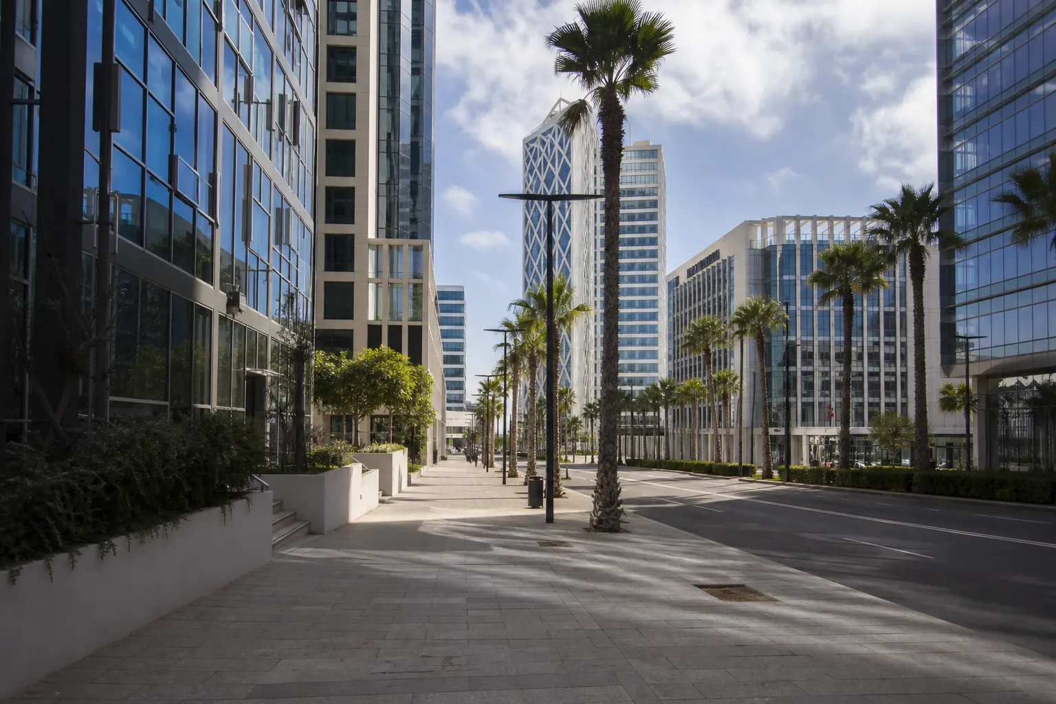 Quartier d’affaires moderne à Casablanca