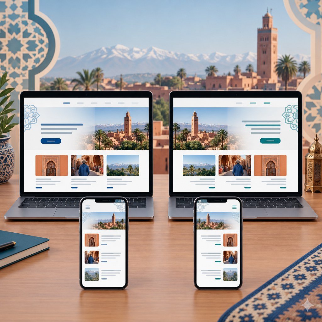 Comparaison des interfaces française et arabe d’un site web bilingue avec affichage de droite à gauche